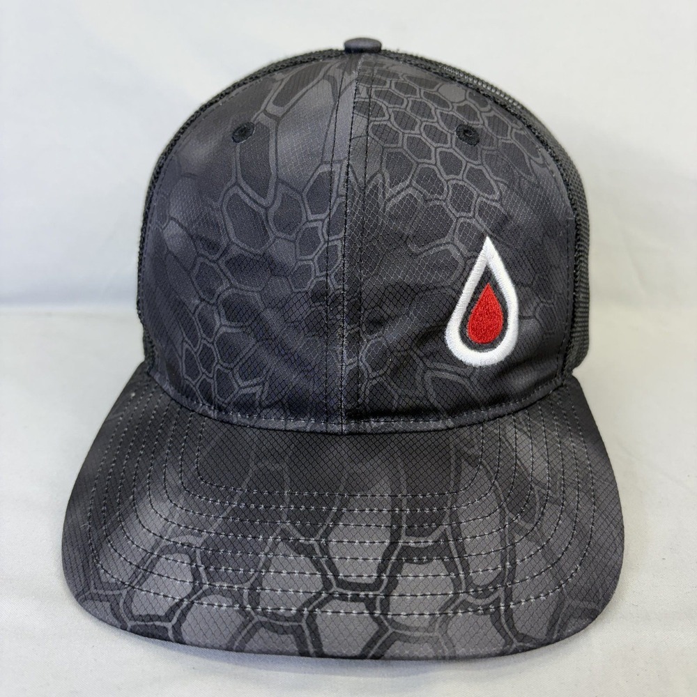 Richardson Trucker Hat Kryptek Camo Mens OSFM Black Snapback 112P